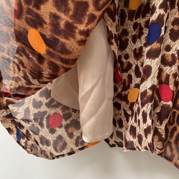 Paris atelier & Other Stories Dress EUR 38 Fits UK 12 Animal Print Sheer & Slip - Picture 4 of 13